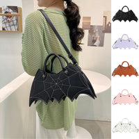 Halloween Spider Web Shape Shoulder Bags Personality Batgirl Tide Pu Handbags Fashoin Messenger Crossbody Bag
