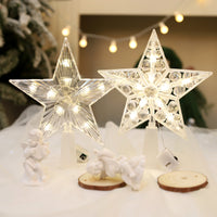 Christmas Tree Top Star Transparent With Lights