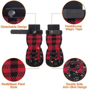 Plaid Dog Socks Cotton Socks Pet Supplies