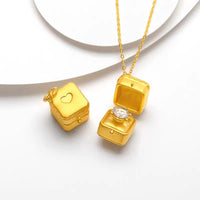 Ring Gift Box Pendant Necklace