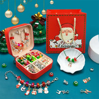 Jewelry Box Christmas Beaded Charm Bracelet Gift Set
