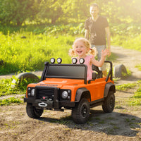 Electric Car For Remote Control, Dual Motors, Spring Suspension, LED Lights, Orange
