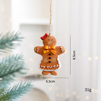 Santa Snowman Gingerbread Man Resin Ornaments
