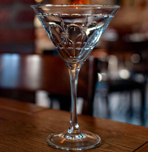 Fleur De Lis Martini Glass 10oz (Set of 4)
