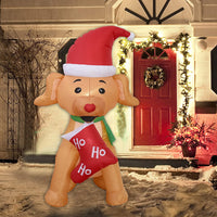 Inflatable Christmas Elf Puppy Dog Yard Decoration