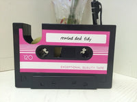 Retro Cassette Tape Multifunctional Pen Holder Creative Office Desktop Stationery Storage Box
