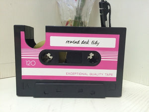 Retro Cassette Tape Multifunctional Pen Holder Creative Office Desktop Stationery Storage Box