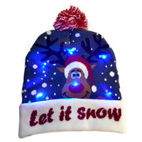 Sweater Knitted LED Christmas Light Up Beanie Hats
