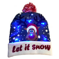 Sweater Knitted LED Christmas Light Up Beanie Hats