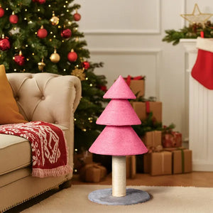 31.5in Christmas Tree Cat Scratcher, Cat Scratching Post For Indoor Cats, Large Sisal Cat Scratching Tree Cat Scratch Tower