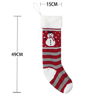 Christmas Decorations Knitted Wool Long Hanging Gift Stockings
