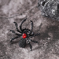 Halloween Spider Ring With Rhinestone Ins Personality Fashion Open Rings For Women Jewelry Accessories
