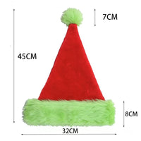 Plush Santa Hats Velvet Christmas Hat Thicken Plush Xmas Holiday Hat With Lined New Year Festive Party
