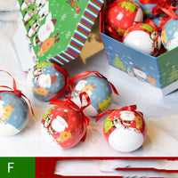 Gift Box With Christmas Ball Ornaments (14 Pcs)
