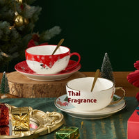 Gift Box British Teapot Gold-plated Coffee Set Ceramic Tea Set Christmas Gift
