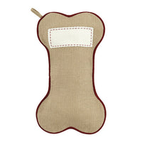 Name Tag Jute Dog Bone Stockings
