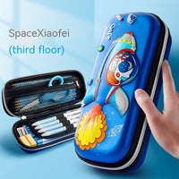 Three-dimensional Pencil Case Primary School Kindergarten Cartoon Large Capacity Pencil Case Pencil Box
