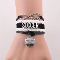 Infinity Love Soccer Bracelet Letter
