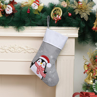 Grey Red Cartoon Christmas Stockings
