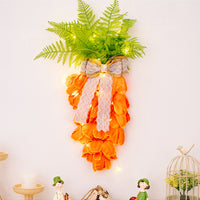 Carrot Wreath With Lights