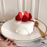 Strawberry Cake Shape Scented Candle
