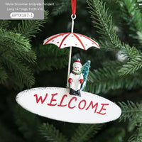 Nordic Iron Christmas Hot Air Balloon Parachute Pendant Creative Decorations Tree Charms Hangings
