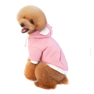 Bear Ears Hooded Fleece Dog Sweatshirt