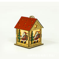 Ornements en bois de maison lumineuse festive décorative
