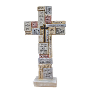 Cross Prayer Resin Statue Crafts Ornaments