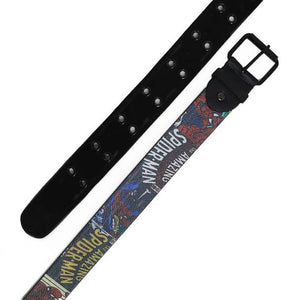 Spiderman PU Leather Graphic Belt & Canvas Grommet Belt Set