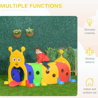 Tunnel Kids Outdoor Play, Multicolor 59 Inches Long, Non-toxic PP, Toddler Toy For 3-6 Years Old
