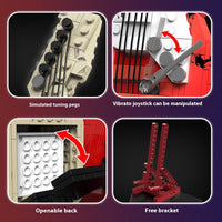 Rock Electric Guitar Music Assembling Building Blocks Bluetooth Speaker

