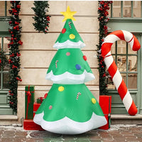 6.9 FT Lighted Christmas Inflatable Decoration, Inflatable Christmas Tree, Blow Up Yard Decorations With Built-in LED Lights For Holiday Party Front Yard Lawn Garden Decor
