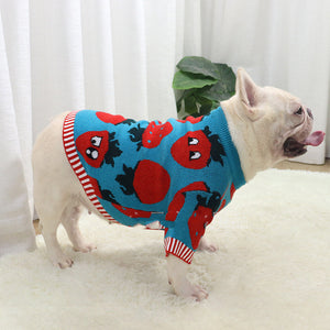 Cartoon Strawberry Dog Sweater