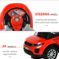 Kids 3 In 1 Push Car Ride-On Stroller Sliding Walking Toy With Horn Music Light Secure Bar For Boys Girls 1-3 Years Old Red