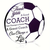 Thank You Coach Soccer Acrylic Plaque
