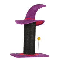 Wizard Witch Hat Cat Scratching Post With Spring Ball Toy For Indoor Cats