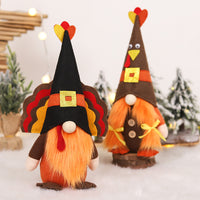 Thanksgiving Turkey Doll Ornaments Faceless Doll Scene Atmosphere Decoration Supplies