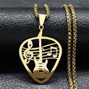 Guitar Pick Pendant Necklace (Mens)