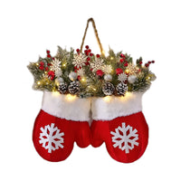 Christmas Crutch Candy Lollipop Gloves Door Hanger
