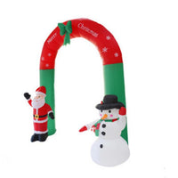 Arche géante père noël bonhomme de neige gonflable jardin cour arche de noël
