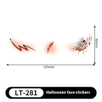 Halloween Makeup Stickers Dress Up Cute Painted