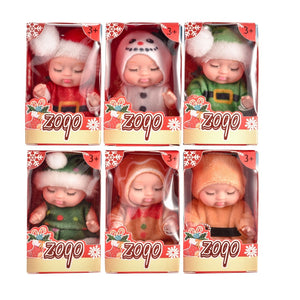 6PCS Mini Holiday Baby Dolls