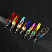 Simulation Peacock Feather Brooch Personality Accessories

