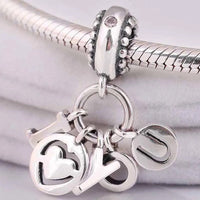 S925 Silver I Love You Charm Bracelet Pendant
