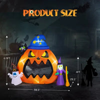 6.9ft Pumpkin Inflatable Halloween Decoration