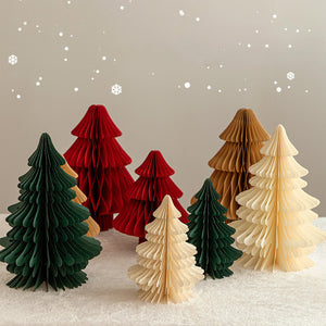 Mini Expandable Christmas Tree Paper Decorations