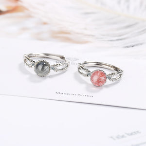 Moonlight Strawberry Crystal Ring
