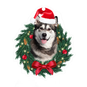 Acrylic Dog Wreath Ornaments