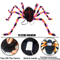 Halloween Spider Backpack Nine LED Modes Plush

